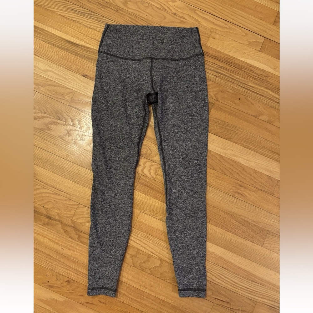 Lululemon High Times Leggings Pants Size 8 Heathered Black - First Release